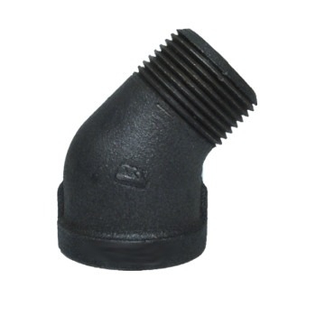 Black Street Elbow 45 deg